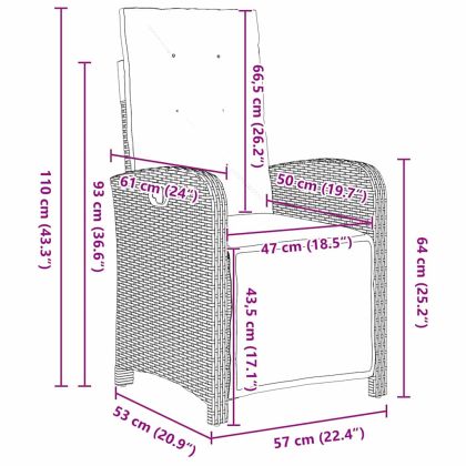 Комплект за хранене в градината 5 pcs Бежово полиратан
