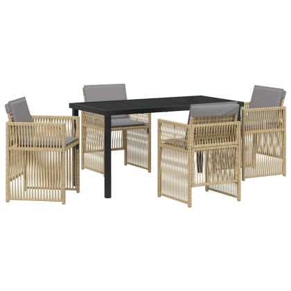 Комплект за хранене в градината 5 pcs Бежово