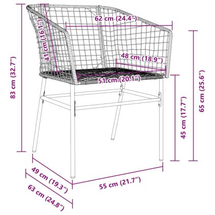 Комплект за хранене в градината 5 pcs Кафяво полиратан