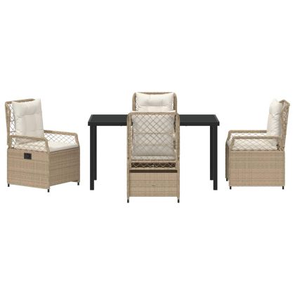 Комплект за хранене в градината 5 pcs Бежов и кремаво бял