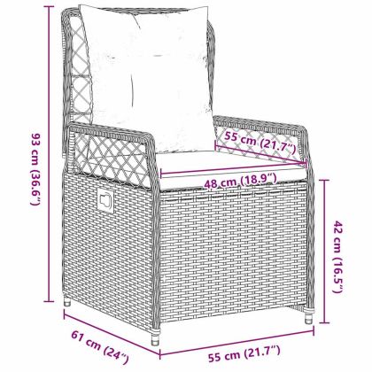 Комплект за хранене в градината 5 pcs Бежов и кремаво бял