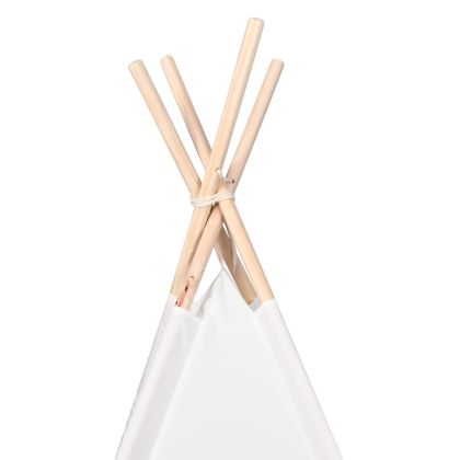 Палатка тип ти пи Бяло 120 x 120 x 150 cm Тъкан и пластмаса