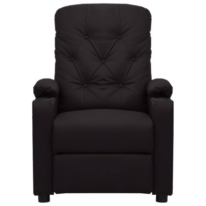 Масажен стол, черен, изкуствена кожа