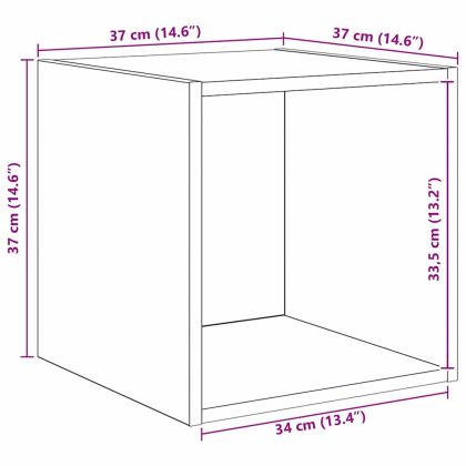 Комплект ТВ шкаф 2 pcs Черния дъб Инженерно дърво