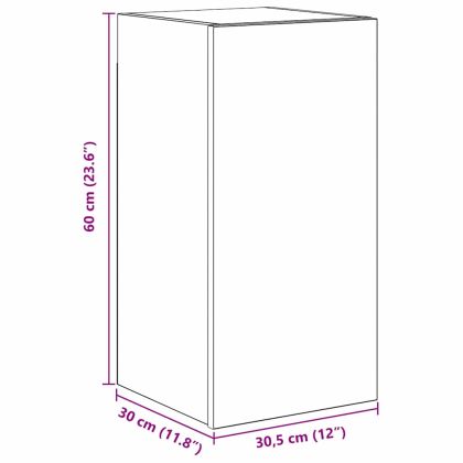 Комплект ТВ шкаф 8 pcs Черен дъб Инженерно дърво