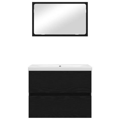 Комплект мебели за баня с чекмедже 3 pcs Дъб Инженерно дърво