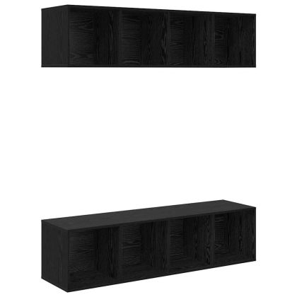Комплект ТВ шкаф 2 pcs Черния дъб 37 x 37 x 142,5 см