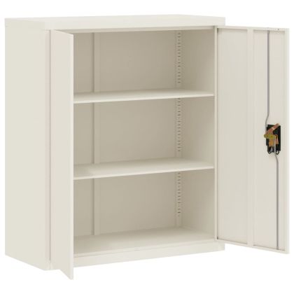 Шкаф за папки бял 90x40x105 см стомана