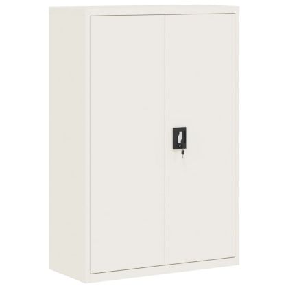 Шкаф за папки бял 90x40x140 см стомана