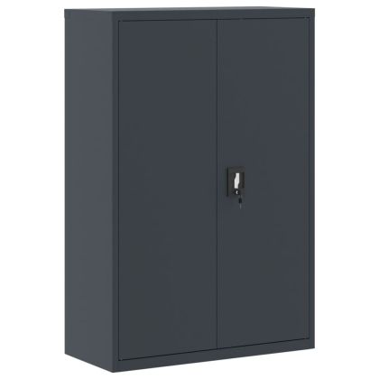Шкаф за папки антрацит 90x40x140 см стомана