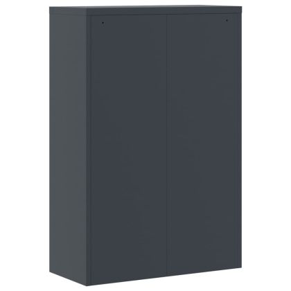 Шкаф за папки антрацит 90x40x140 см стомана