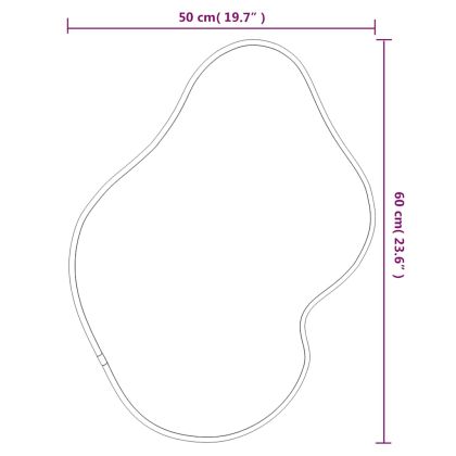 Стенно огледало злато 60x50 см