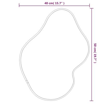 Стенно огледало черно 50x40 см