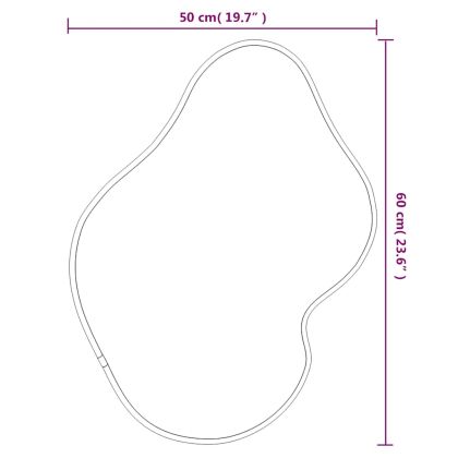 Стенно огледало черно 60x50 см