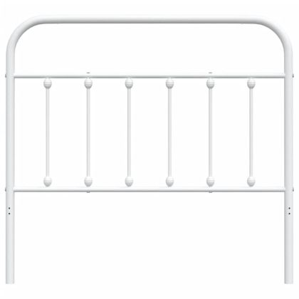 Метална резервна табла за легло, бяла, 107 см