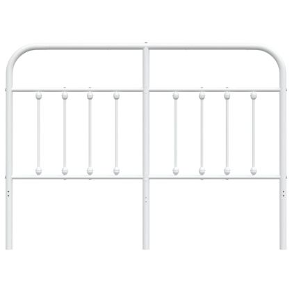 Метална резервна табла за легло, бяла, 135 см