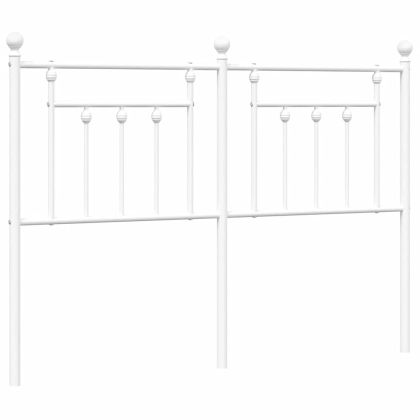 Метална резервна табла за легло, бяла, 135 см