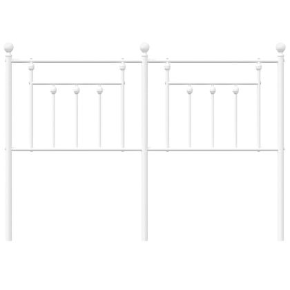 Метална резервна табла за легло, бяла, 135 см