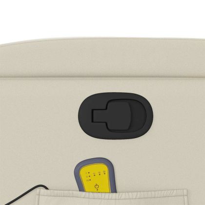 Масажен стол реклайнер, кремав, изкуствена кожа