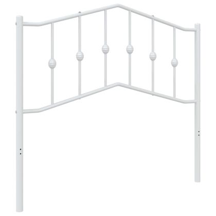 Метална резервна табла за легло, бяла, 100 см
