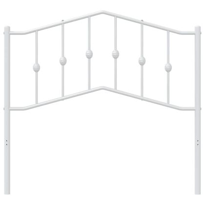 Метална резервна табла за легло, бяла, 100 см