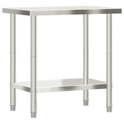 Кухненска работна маса, 82,5x55x85 см, неръждаема стомана