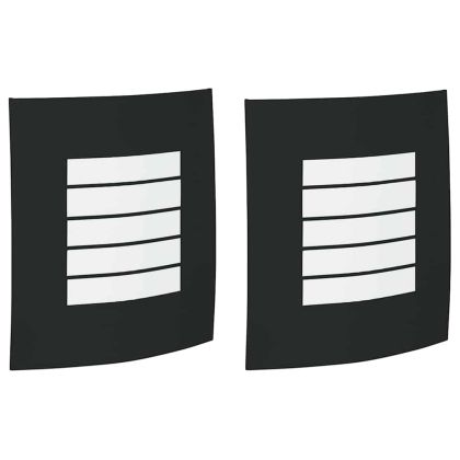 Външна стенна лампа 2 pcs Черно 23.5 x 9 x 26 см