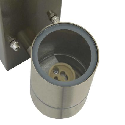 Външна стенна лампа 2 pcs Сребрист 6,5 x 10,5 x 16 см