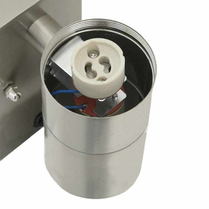 Външна стенна лампа 2 pcs Сребрист 7 x 10 x 22 см