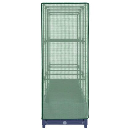 Повдигнато легло с покривало за оранжерия, ратанова имитация, 160x40x123 см