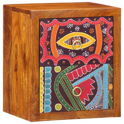 Нощен шкаф Кафяво 35 x 30 x 40 см Солидно акациево дърво