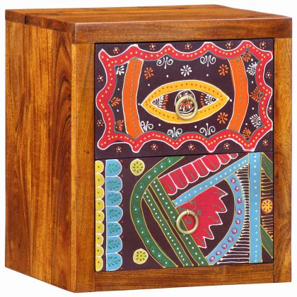 Нощен шкаф Кафяво 35 x 30 x 40 см Солидно акациево дърво