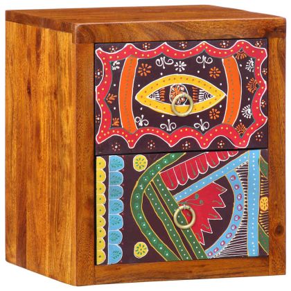 Нощен шкаф Кафяво 35 x 30 x 40 см Солидно акациево дърво