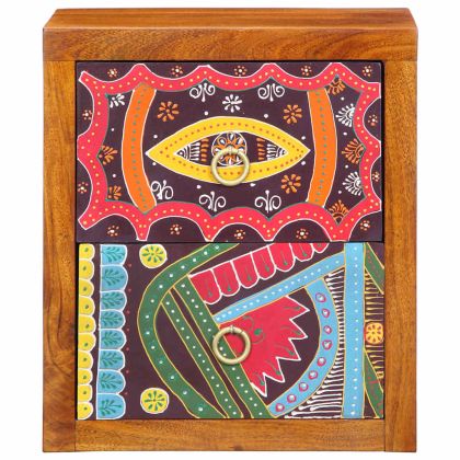 Нощен шкаф Кафяво 35 x 30 x 40 см Солидно акациево дърво