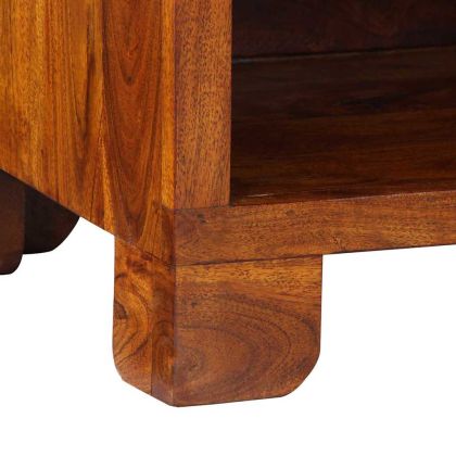 Цветна крайна маса с чекмедже Кафяво 40 x 35 x 75 см