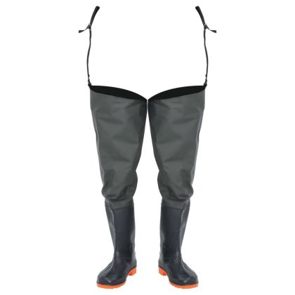 Дълги ботуши за риболов, тъмнозелени, размер 42
