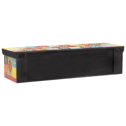 ТВ шкаф Многоцветен 100 x 30 x 24 см Масивна дървесина от манго