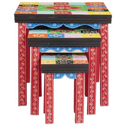 Квадратна маса 3 pcs Многоцветен