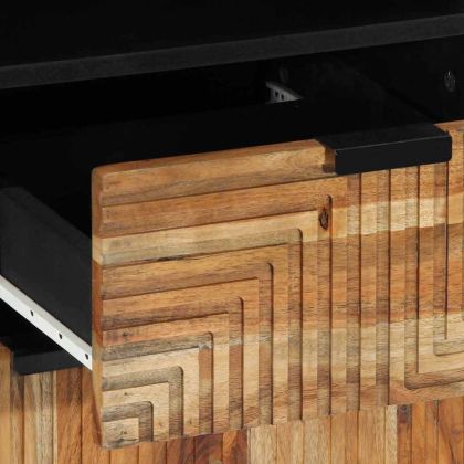 Шкаф за мивка в баня Солидно акациево дърво 38 x 33 x 160 см