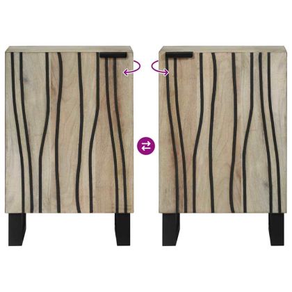 Шкаф за мивка в баня Бяло 38 x 33,5 x 58 см Инженерно дърво