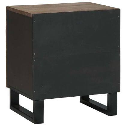 Нощен шкаф 2 бр. Орех 40 x 33 x 46 см Инженерна дървесина