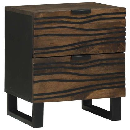 Нощен шкаф с чекмедже 2 pcs Орех 40 x 33 x 46 см