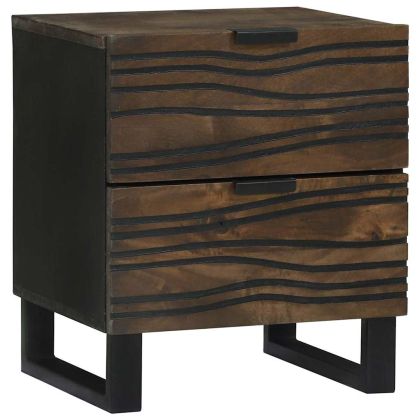 Нощен шкаф с чекмедже 2 pcs Орех 40 x 33 x 46 см