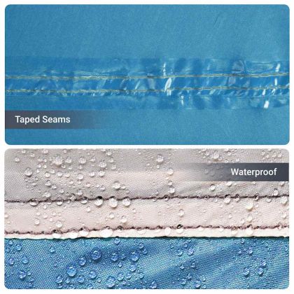 Семейна палатка с покрив Синьо и сиво 315 x 286 x 200 см