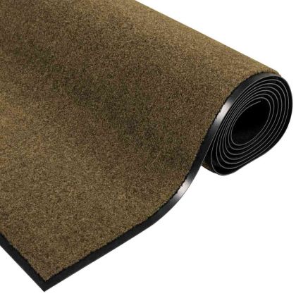 Мат за врата Друг Кафяв и черен 120 x 300 cm Полиамид и PVC
