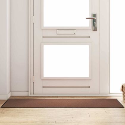 Мат за врата Кафяв и черен 60 x 180 cm Полипропилен и винил