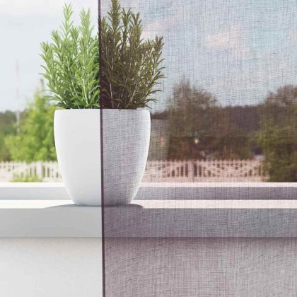 Пердета от воал с втулки, 2 бр, лилаво, 140x245 см