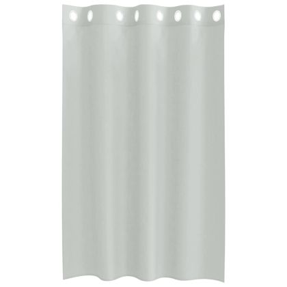 Пердета от воал с втулки, 2 бр, светлосиво, 140x175 см