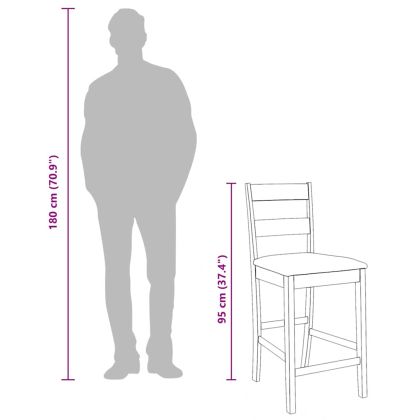 Бар столове с възглавници 2 бр Кафяв масивен дървен каучук