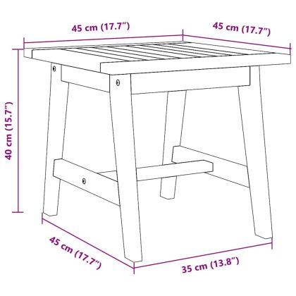 Странична маса Натурален маслен Солидно акациево дърво